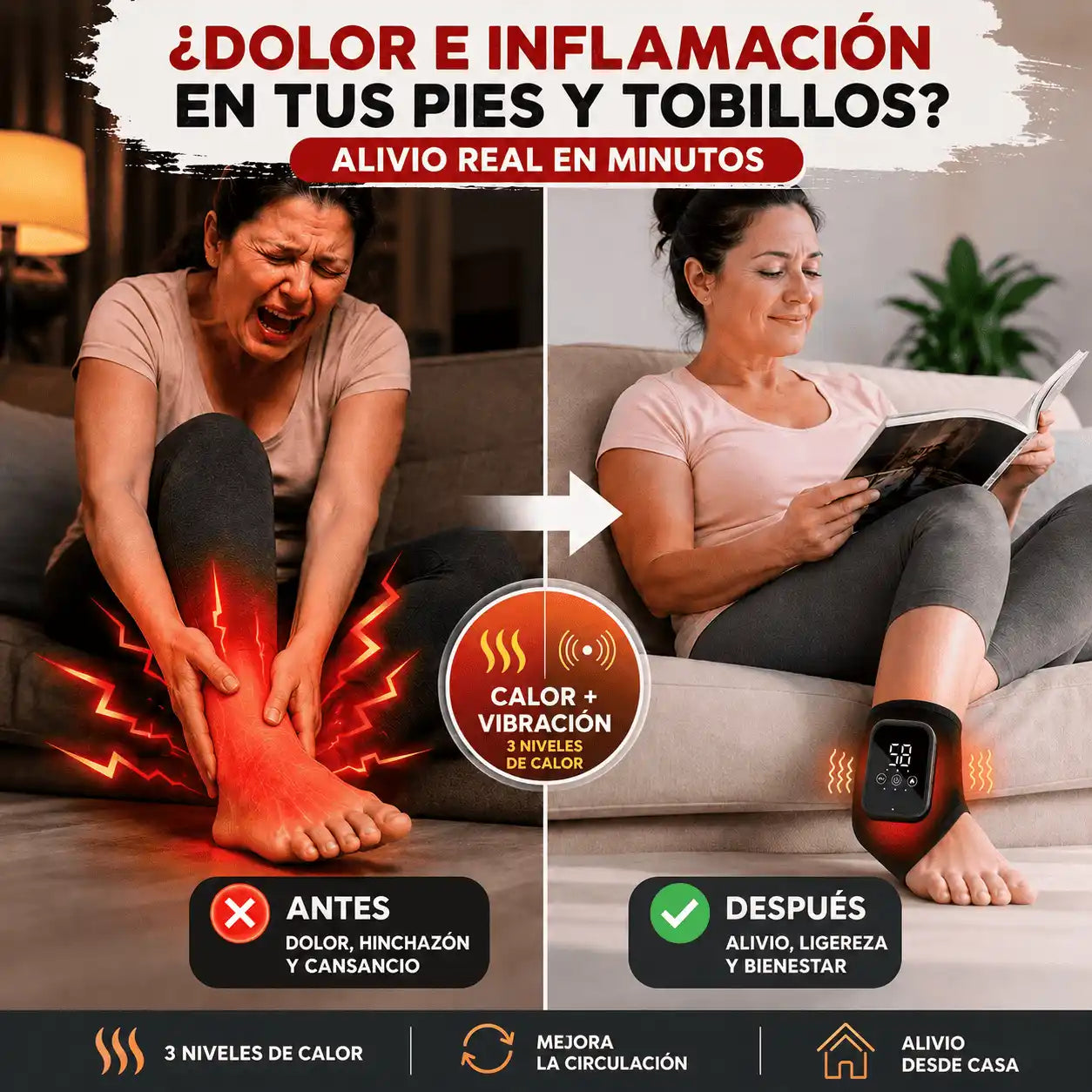 Tobillera térmica de recuperación rápida
