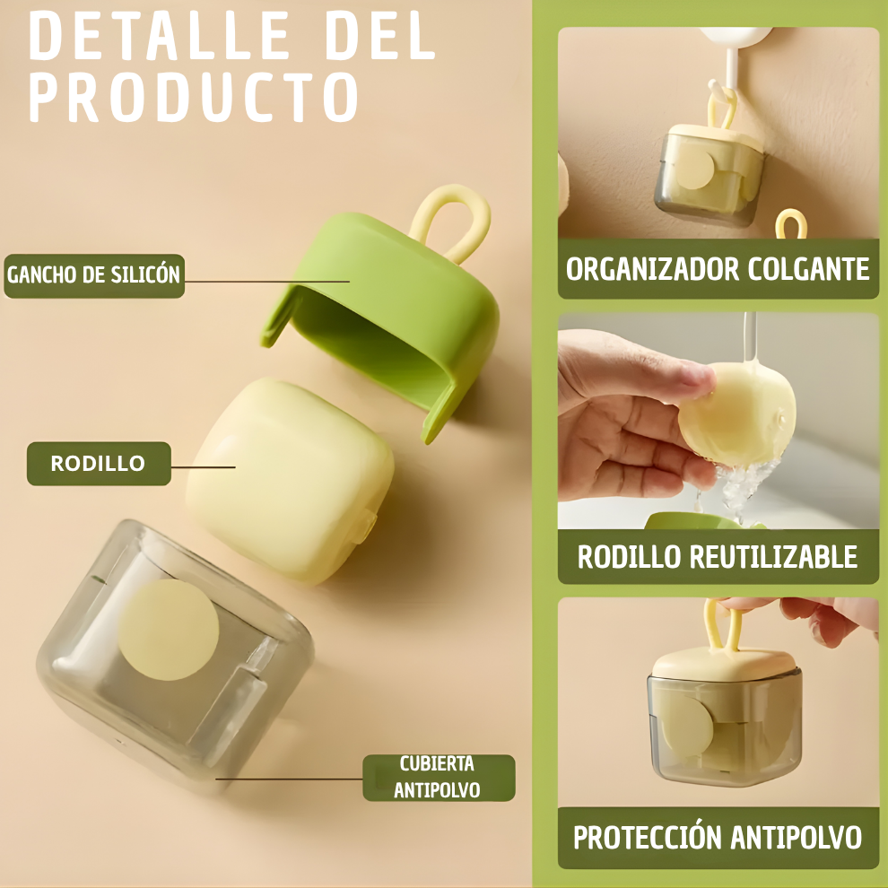 Kit 2Pcs Rodillo Quita Pelusas Reutilizables