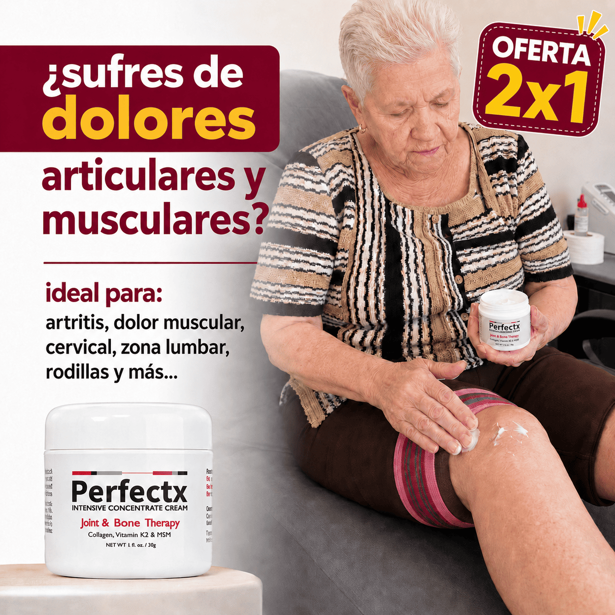 Elimina el dolor muscular y articular en minutos usando PERFECTX - OFERTA 2X1 😱
