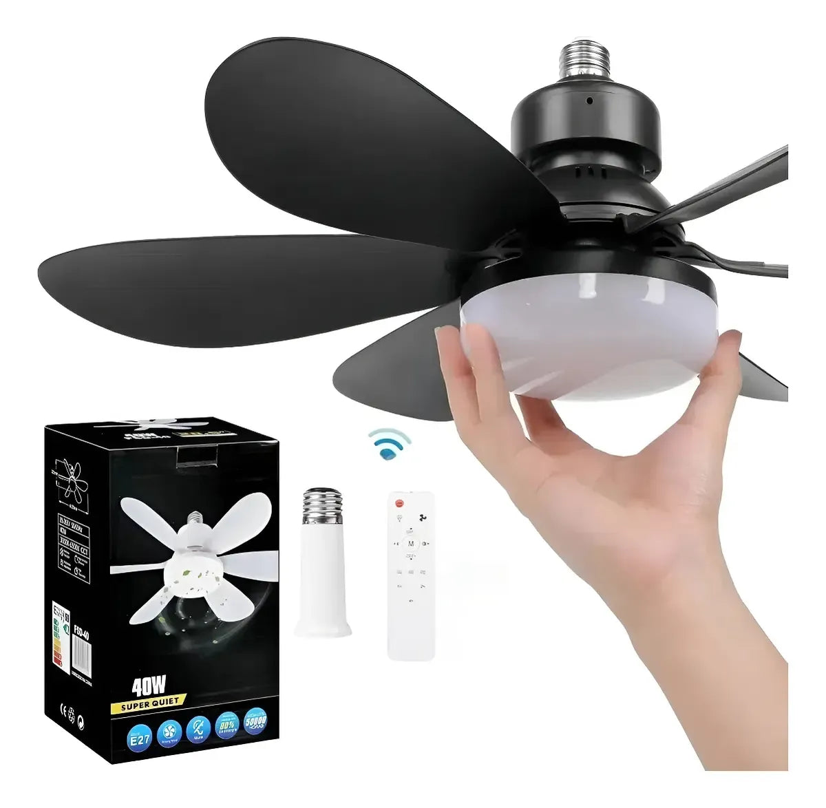 VentiLux® | Ventilador y Lampara 2 en 1 | Sin cables, Sin esfuerzo, Sin calor