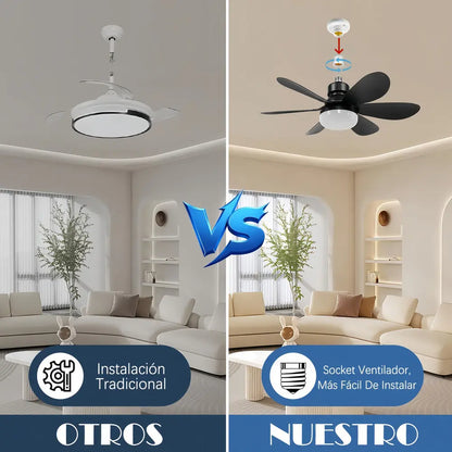 VentiLux® | Ventilador y Lampara 2 en 1 | Sin cables, Sin esfuerzo, Sin calor