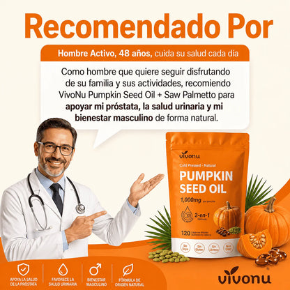 Suplemento Semillas de Calabaza 300 | Apoya Tu Bienestar Urinario y Masculino de Forma Natural