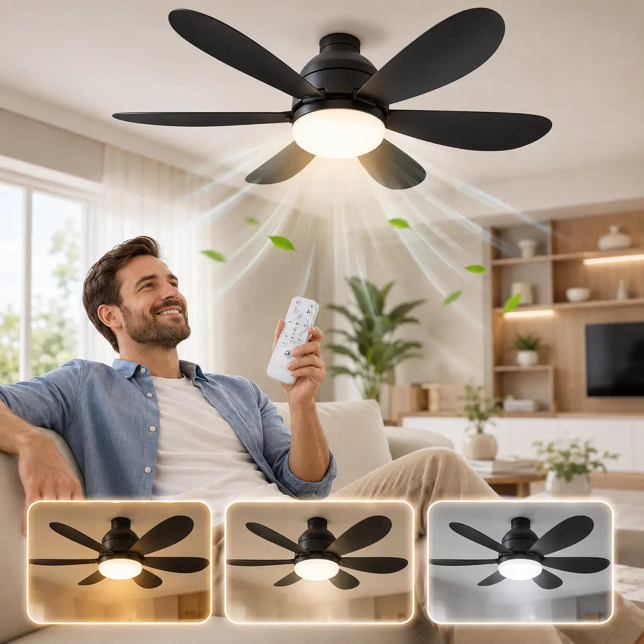 VentiLux® | Ventilador y Lampara 2 en 1 | Sin cables, Sin esfuerzo, Sin calor