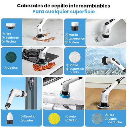 Cepillo de Limpieza Eléctrico MultiClean 9 en 1  | LIMPIEZA PROFUNDA TOTAL EN MINUTOS