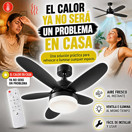 VentiLux® | Ventilador y Lampara 2 en 1 | Sin cables, Sin esfuerzo, Sin calor