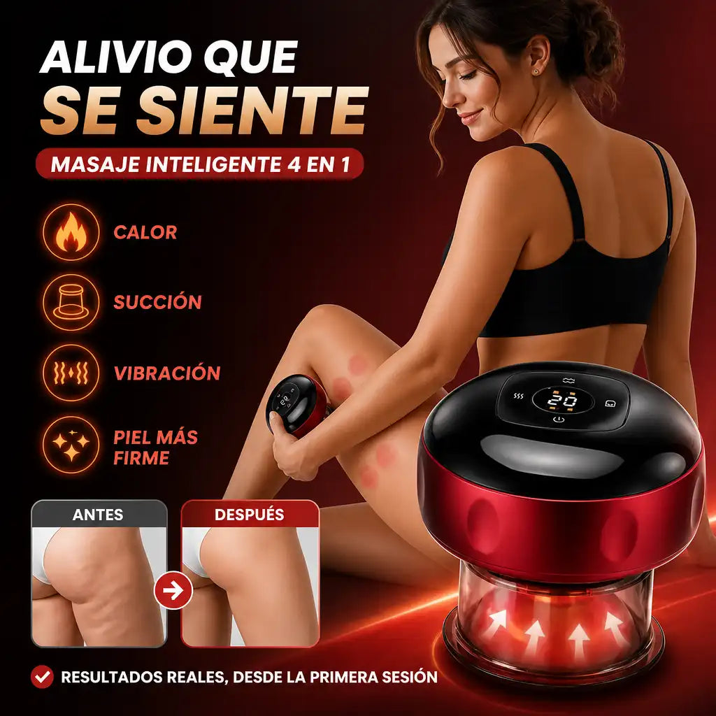 Ventosa Eléctrica 4 en 1: Reduce la apariencia de celulitis y relaja tu cuerpo en minutos